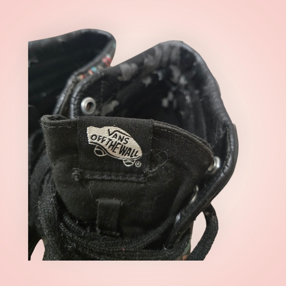 VANS Floral Black High-Top Sneakers - Picture 7 of 16